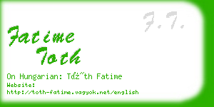 fatime toth business card
